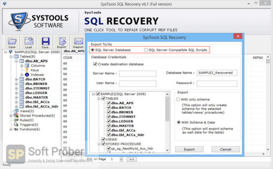 SysTools SQL Recovery 11 Latest Version Download-Softprober.com