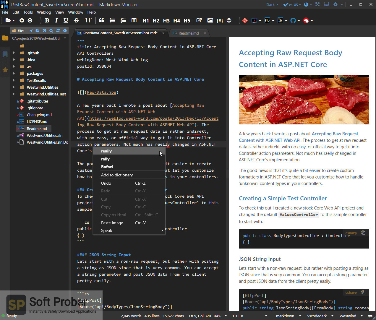 download the new version Markdown Monster 3.0.0.14