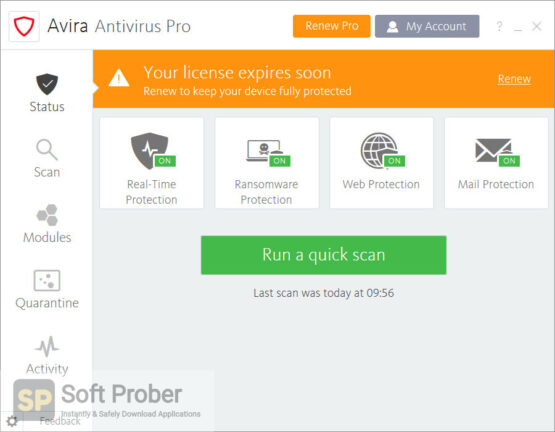 Avira Antivirus Pro 2020 Free Download-Softprober.com