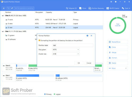 EaseUS Partition Master 2020 Offline Installer Download-Softprober.com