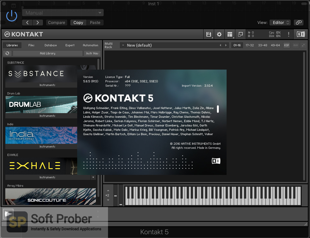 Native Instruments Komplete 12 Ultimate Collector’s Edition Technical