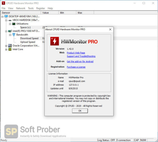 HWMonitor Pro 1.52 for windows instal free
