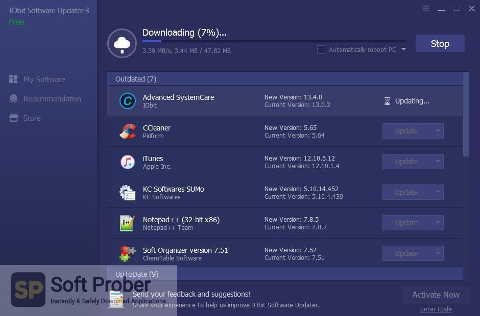 IObit Software Updater Pro 6.1.0.10 free downloads