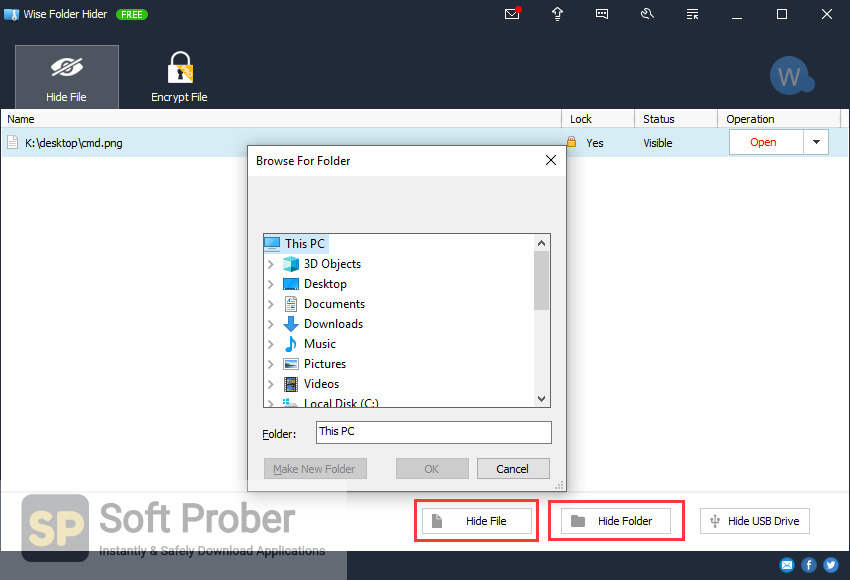 wise folder hider pro versions