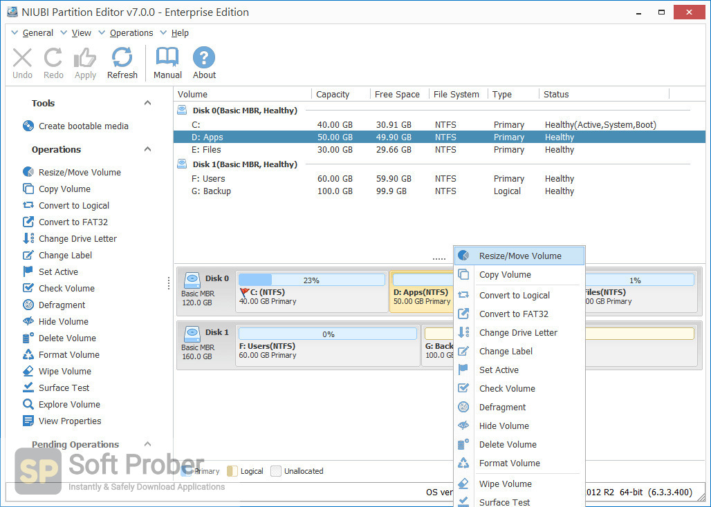 download the new NIUBI Partition Editor Pro / Technician 9.7.0