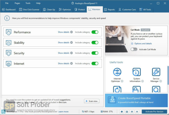 Auslogics BoostSpeed 2021 Offline Installer Download-Softprober.com