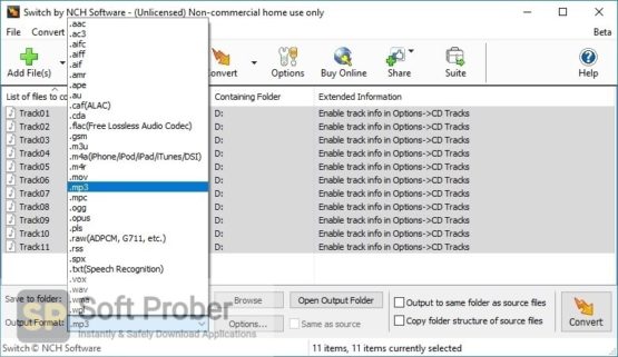 NCH Switch Sound File Converter 2021 Direct Link Download-Softprober.com