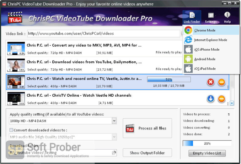 ChrisPC VideoTube Downloader Pro 14.23.0616 for apple download free