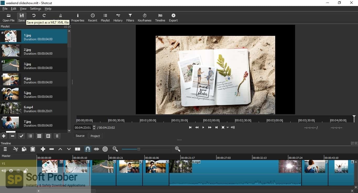 shotcut free video editing software