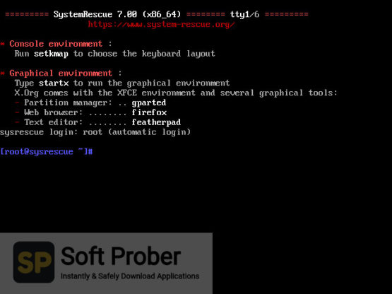 SystemRescueCD 2021 Offline Installer Download-Softprober.com