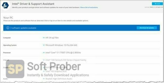 Intel Driver & Support Assistant 2021 Direct Link Download-Softprober.com