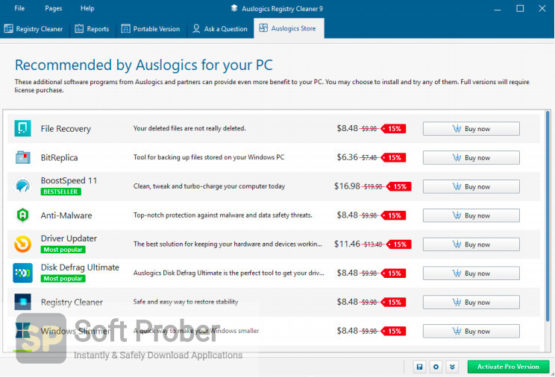 Auslogics Registry Cleaner Professional 2021 Offline Installer Download-Softprober.com