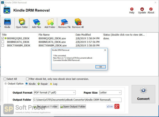 Kindle DRM Removal 2021 Offline Installer Download-Softprober.com