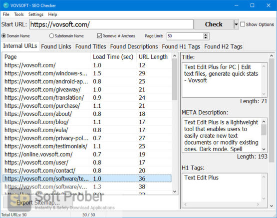 VovSoft SEO Checker 2021 Direct Link Download-Softprober.com