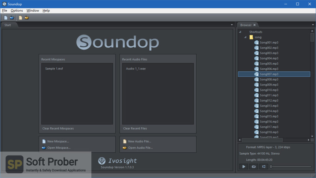 Soundop Audio Editor 1.8.26.1 download the new version
