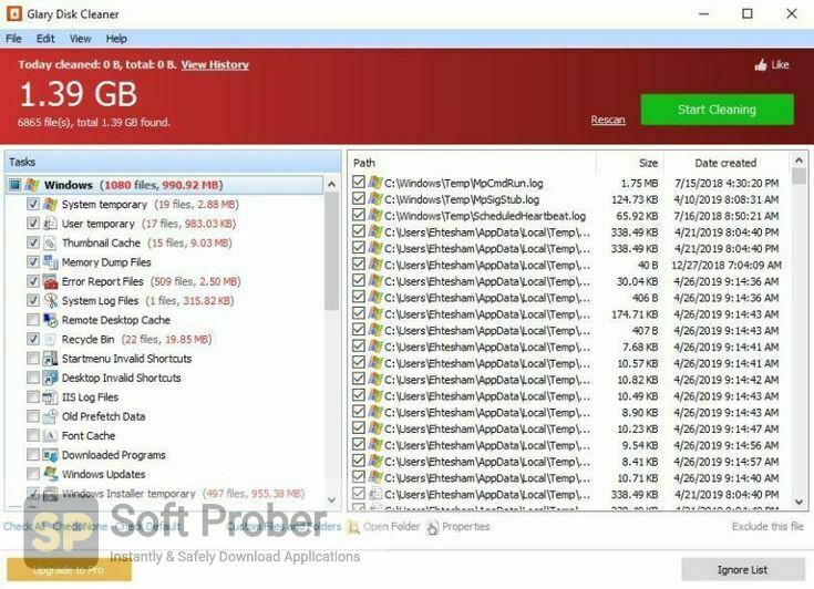 Glary Disk Cleaner 6.0.1.2 free instals