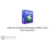 Internet Download Manager (IDM) 6 2022 Free Download Softprober.com