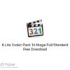 K-Lite Codec Pack 16 Mega/Full/Standard 2022 Free Download