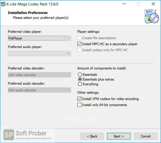 K Lite Mega Codec Pack 2022 Offline Installer Download-Softprober.com