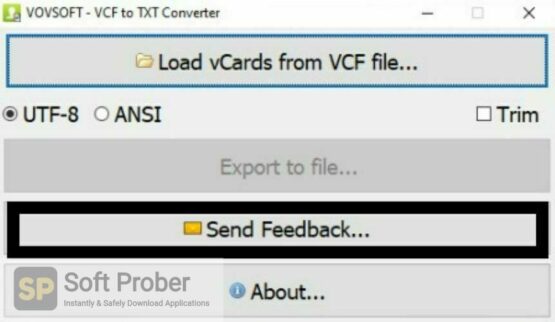 VovSoft VCF to TXT Converter 2022 Latest Version Download-Softprober.com