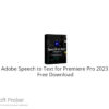 Adobe Speech to Text for Premiere Pro 2023  Free Download