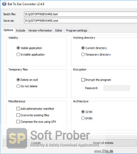 Advanced BAT to EXE Converter 2022 Offline Installer Download-Softprober.com
