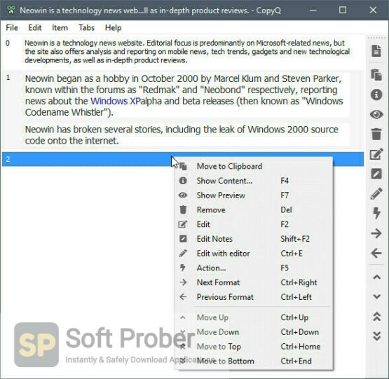 CopyQ 6 2022 Offline Installer Download-Softprober.com