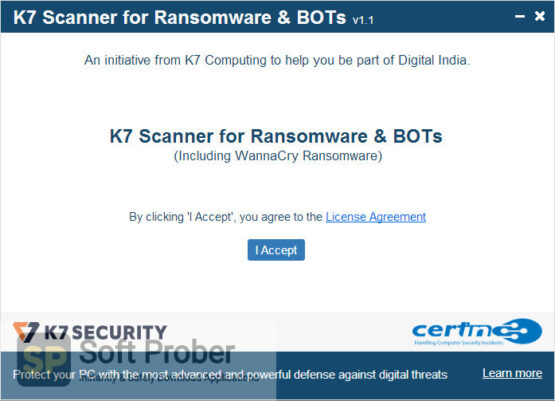 K7 Scanner for Ransomware & BOTs 2022 Direct Link Download-Softprober.com