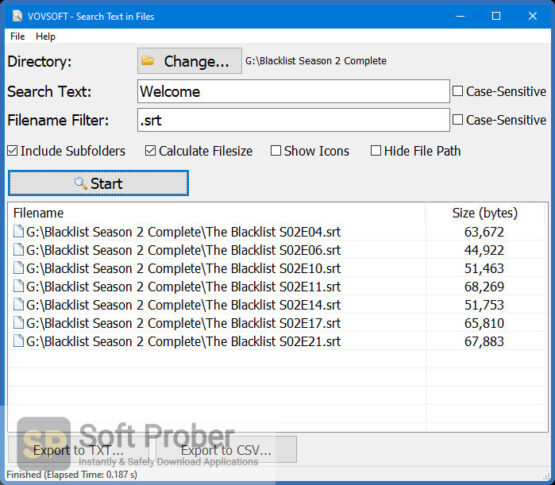VovSoft Search Text in Files 2022 Latest Version Download-Softprober.com